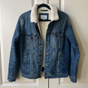 Denim Sherpa winter jacket - Goodfellow & co, size small